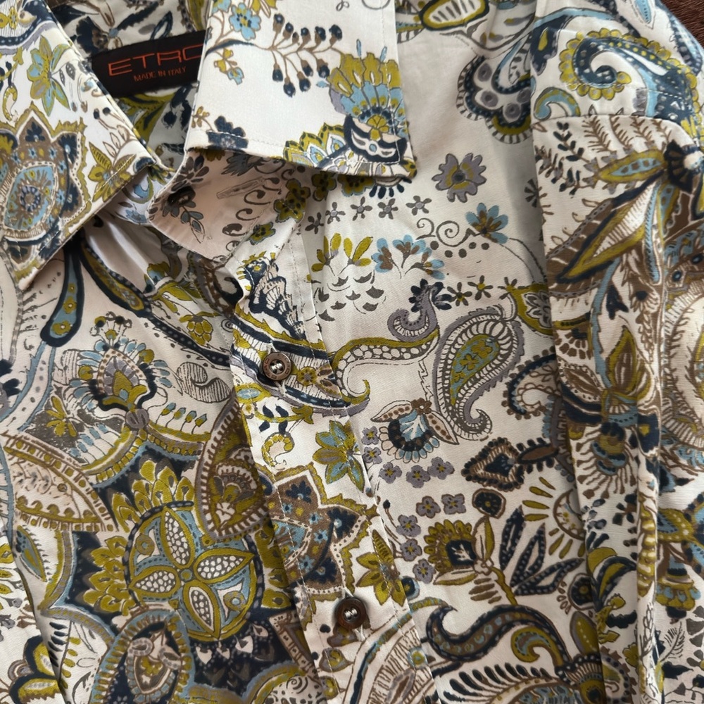 ETRO Paisley Print Men’s Button Down Dress Shirt